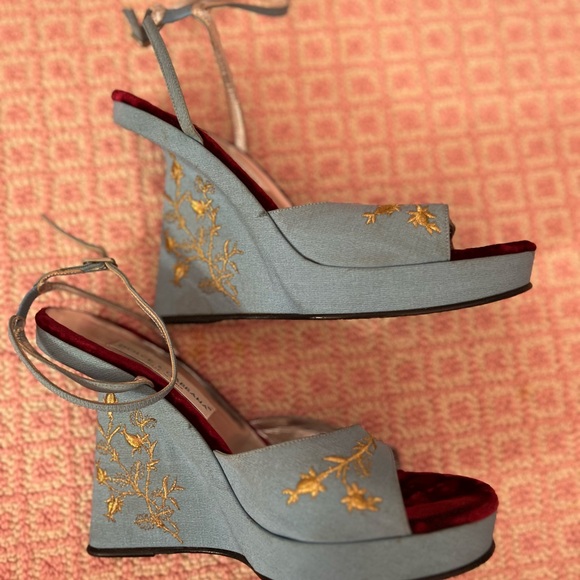 Dolce & Gabbana high heeled velvet shoes. Size 40 1/2 - Picture 3 of 5